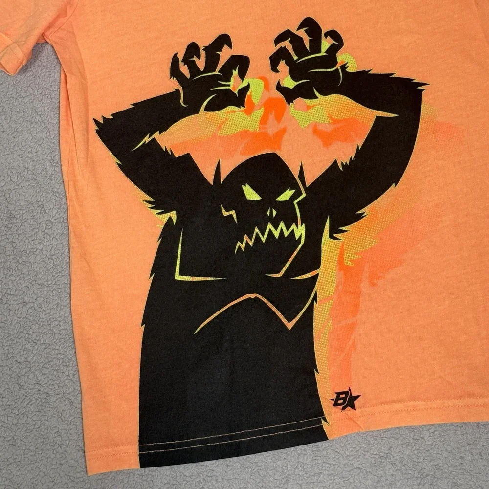 Brothers by Justice Boys Halloween Monster Graphic T Shirt Size M 10 Orange NWT